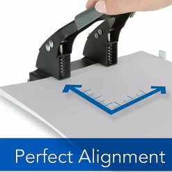 Swingline® Comfort Handle 2-Hole Punch, Black/Gray