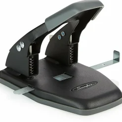 Swingline® Comfort Handle 2-Hole Punch, Black/Gray