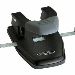 Swingline® Comfort Handle 2-Hole Punch, Black/Gray
