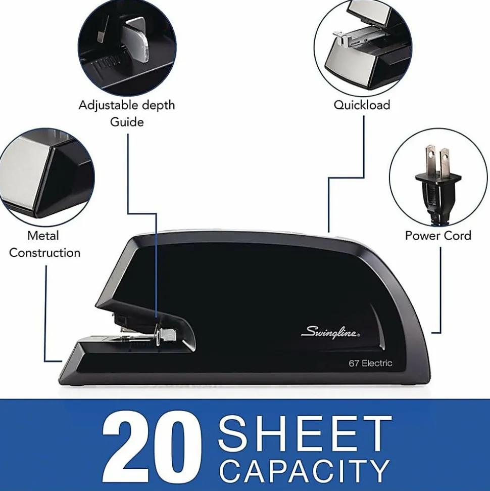 Swingline® 67™ Commercial Electric Stapler, Black
