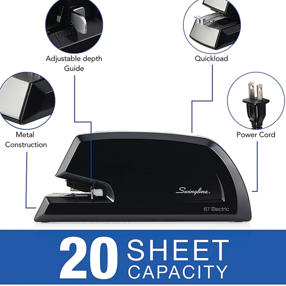 Swingline® 67™ Commercial Electric Stapler, Black
