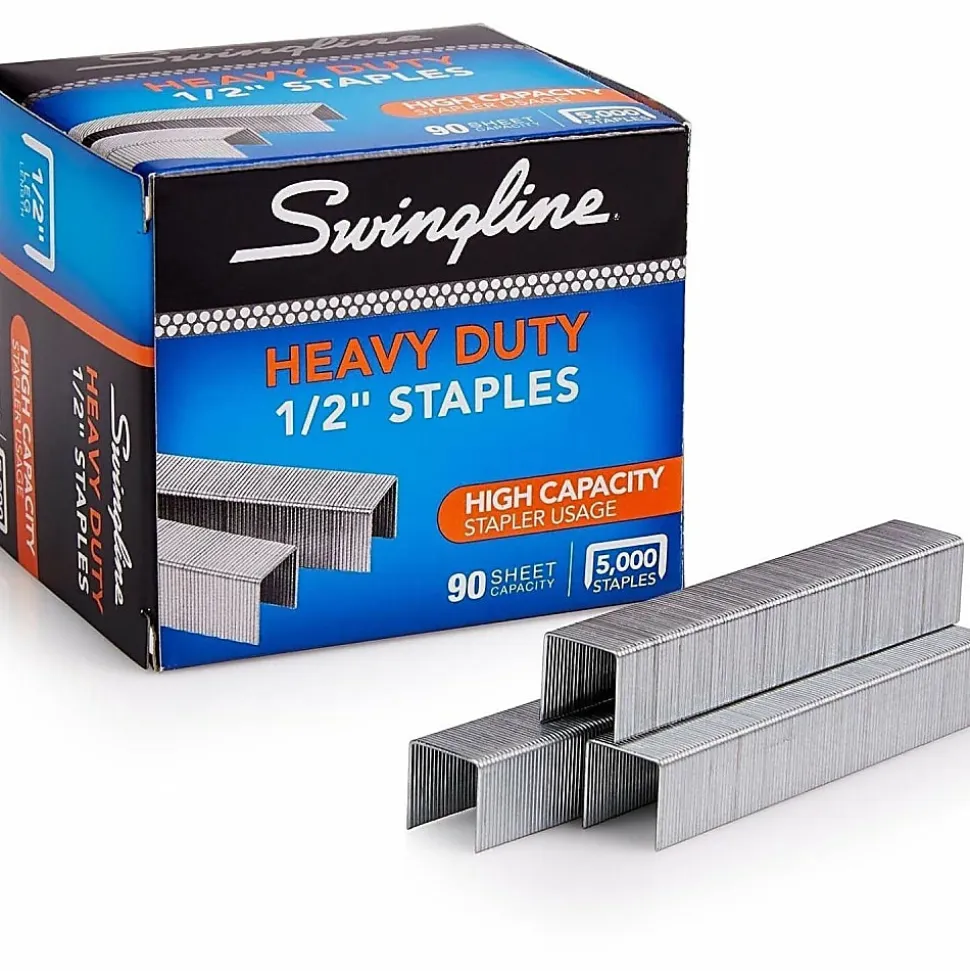 Swingline® Heavy-Duty Staples, 1/2", Box Of 5,000