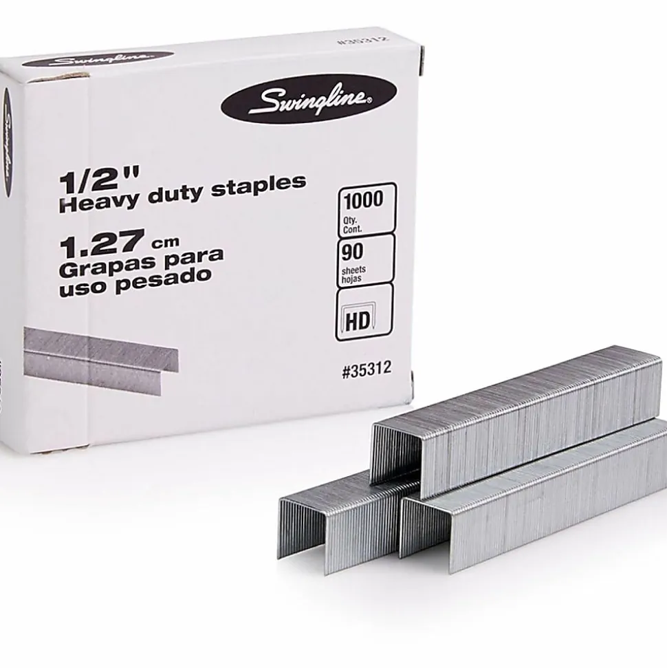 Swingline® Heavy-Duty Staples, 1/2", Box Of 1,000