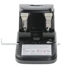 Swingline® High Capacity 2-Hole Paper Punch, 100 Sheets, Black/Gray