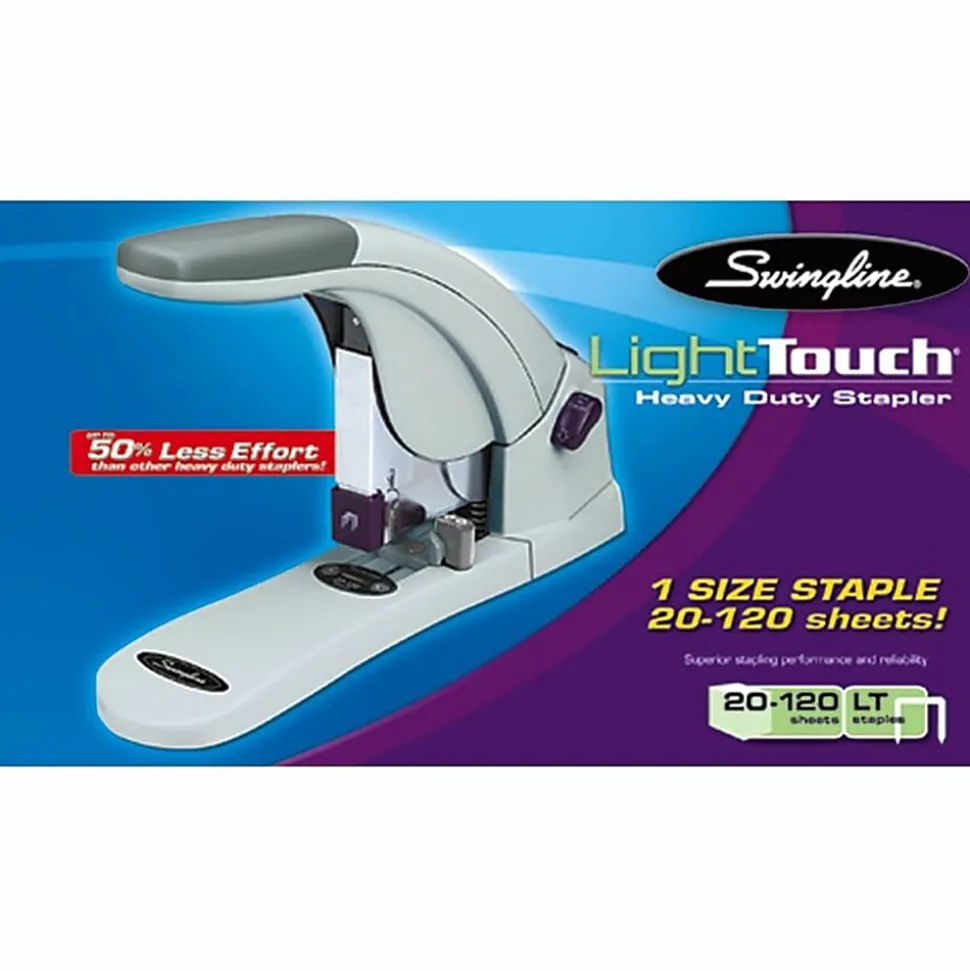 Swingline® LightTouch® Heavy-Duty Stapler, Silver