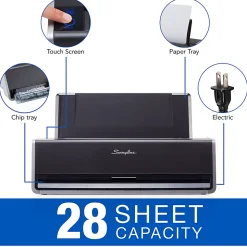 Swingline® Model 535 3-Hole Electric Punch, Black/Gray