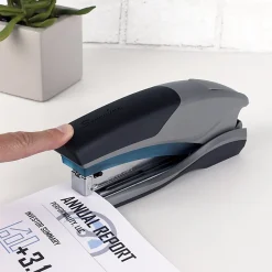 Swingline® Optima® 25 Reduced Effort Stapler, 25 Sheets Capacity, Blue/Gray