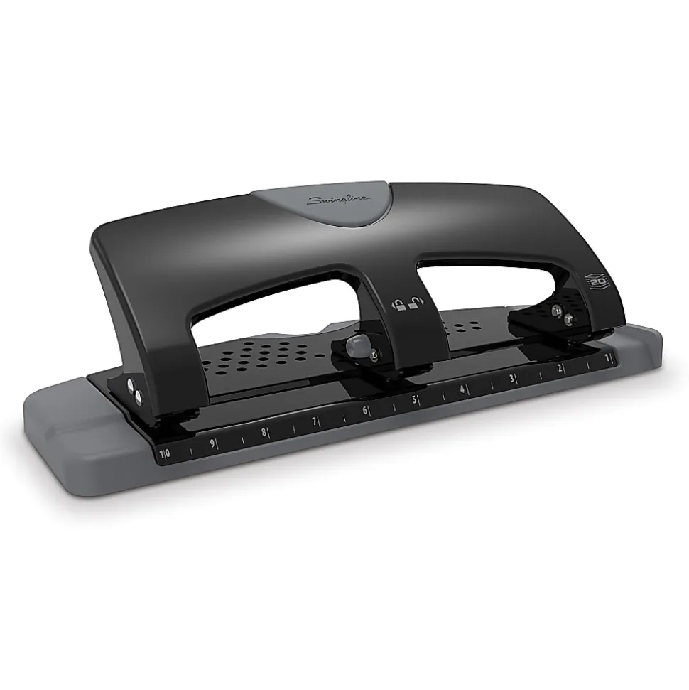 Swingline® SmartTouch 3-Hole Low-Force Punch, 20-Sheet Capacity