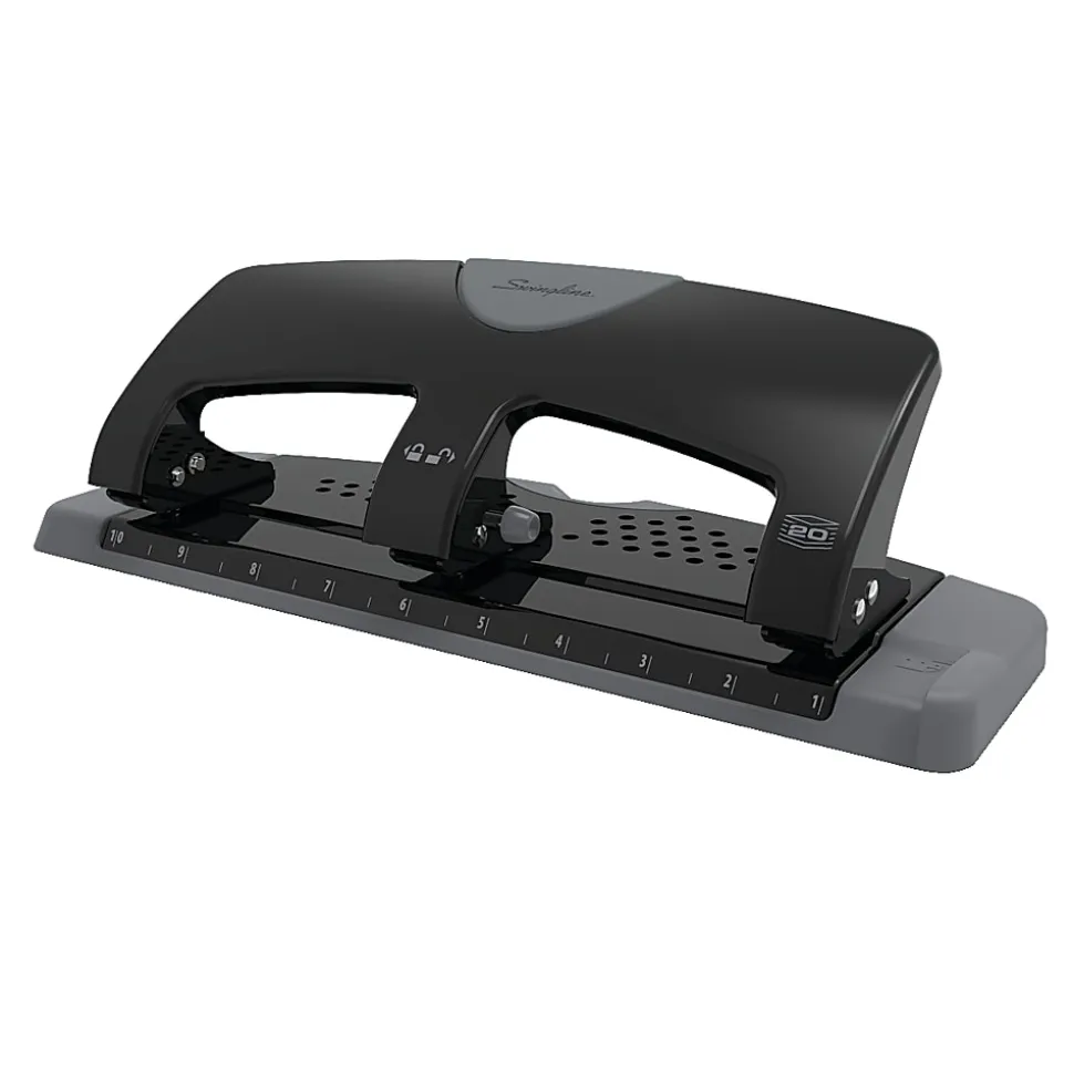 Swingline® SmartTouch 3-Hole Low-Force Punch, 20-Sheet Capacity