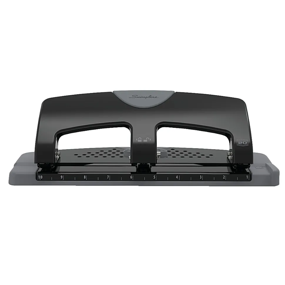 Swingline® SmartTouch 3-Hole Low-Force Punch, 20-Sheet Capacity