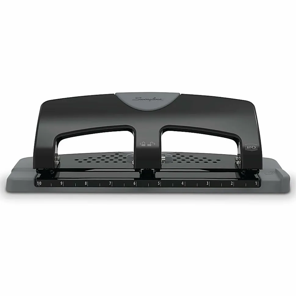 Swingline® SmartTouch 3-Hole Low-Force Punch, 20-Sheet Capacity