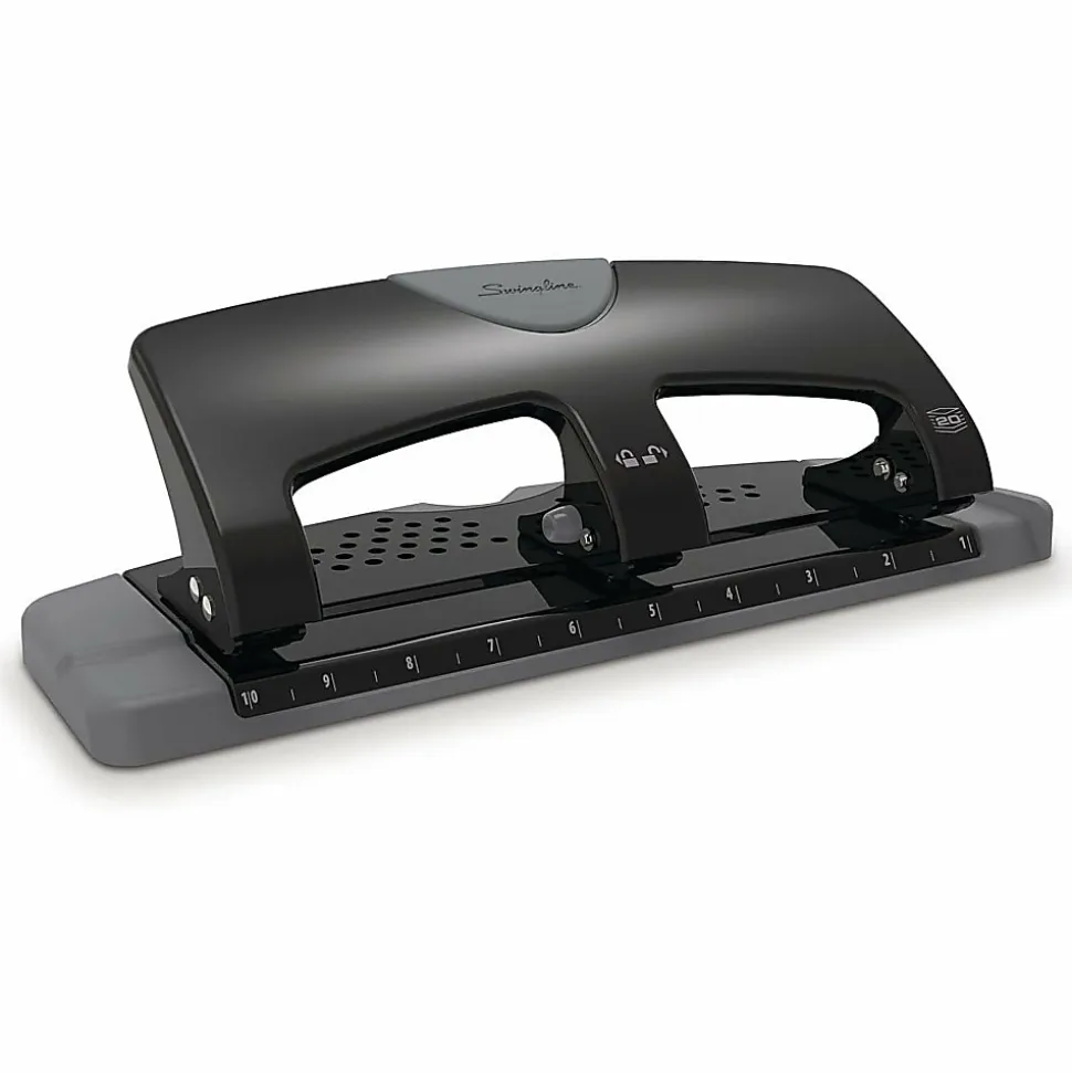 Swingline® SmartTouch 3-Hole Low-Force Punch, 20-Sheet Capacity