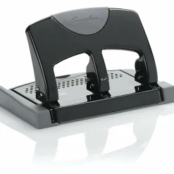 Swingline® SmartTouch™ Low-Force 3-Hole Punch, Black/Gray