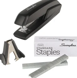 Swingline® Standard Stapler Value Pack, 20 Sheets, Black, Premium Staples & Remover Included