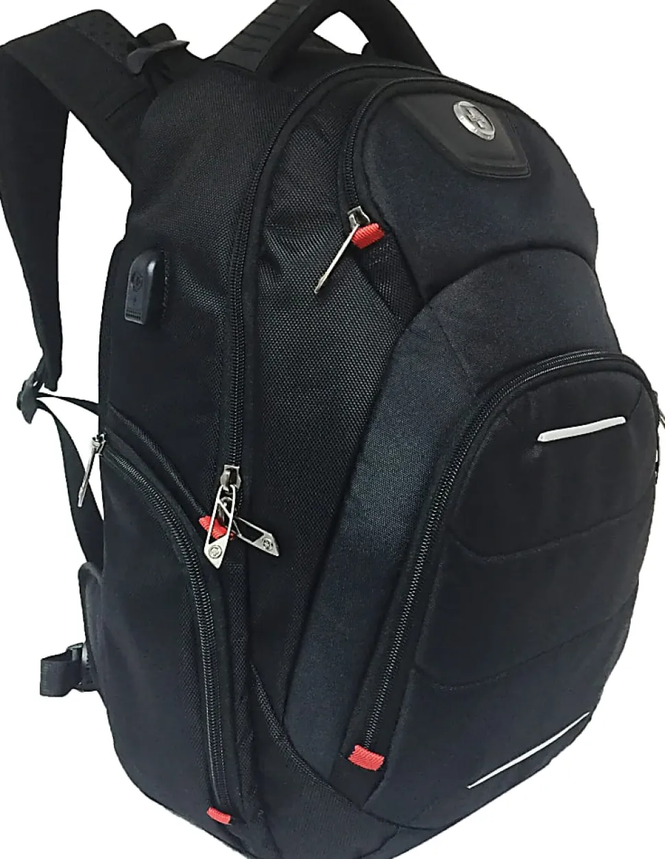 SwissDigital Neptune Massage Business Backpack With 16.1" Laptop Pocket, Black