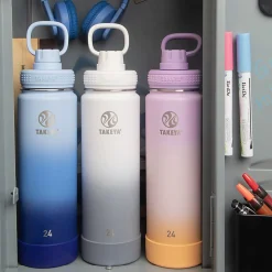 Takeya Actives Spout Reusable Water Bottle, 24 Oz, Morning Mist Ombre