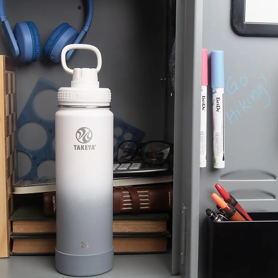 Takeya Actives Spout Reusable Water Bottle, 24 Oz, Morning Mist Ombre