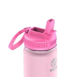 Takeya Actives Spout Reusable Water Bottle, 18 Oz, Glow-In-The-Dark Summer Pink