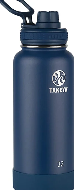 Takeya Actives Spout Reusable Water Bottle, 32 Oz, Midnight