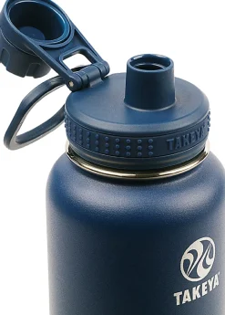 Takeya Actives Spout Reusable Water Bottle, 32 Oz, Midnight