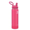 Takeya Actives Straw Water Bottle, 22 Oz, Dragonfruit