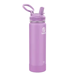 Takeya Actives Straw Water Bottle, 22 Oz, Lilac
