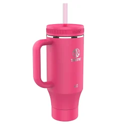 Takeya Fixed Handle Straw Tumbler, 40 Oz, Dragon Fruit