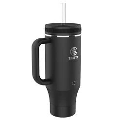 Takeya Fixed Handle Straw Tumbler, 40 Oz, Onyx