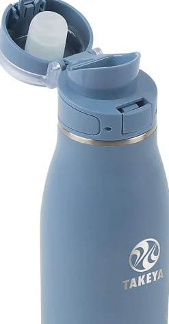 Takeya Traveler FlipLock Bottle, 17 Oz, Bluestone