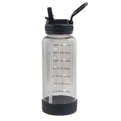 Takeya Tritan™ Motivational Water Bottle, 32 Oz, Stormy Black