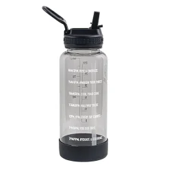 Takeya Tritan™ Motivational Water Bottle, 32 Oz, Stormy Black