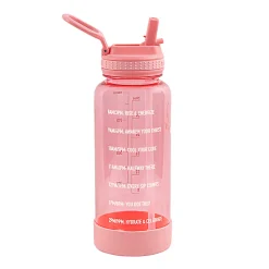 Takeya Tritan™ Motivational Water Bottle, 32 Oz, Flutter Pink