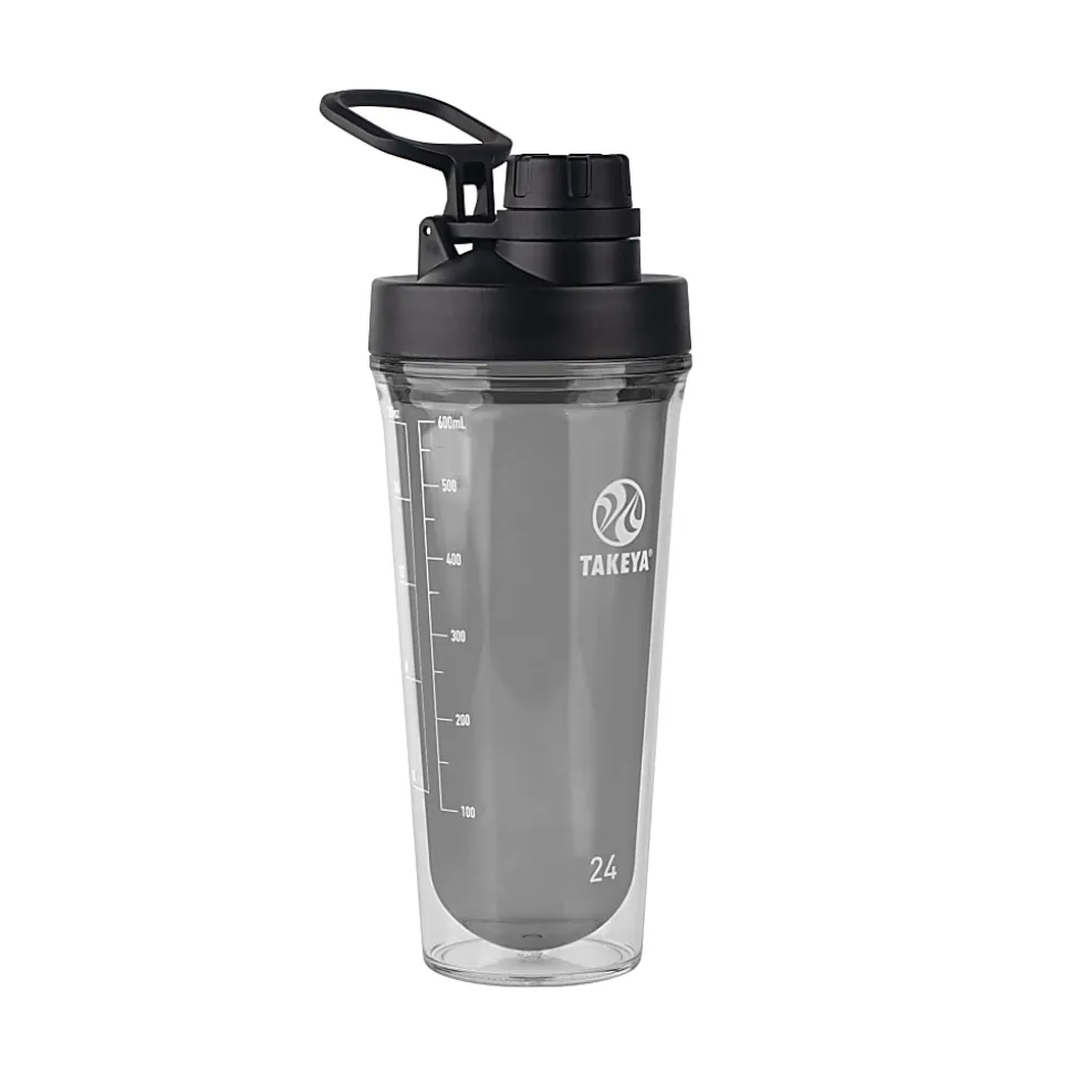 Takeya Tritan Shaker With Spout, 24 Oz, Black