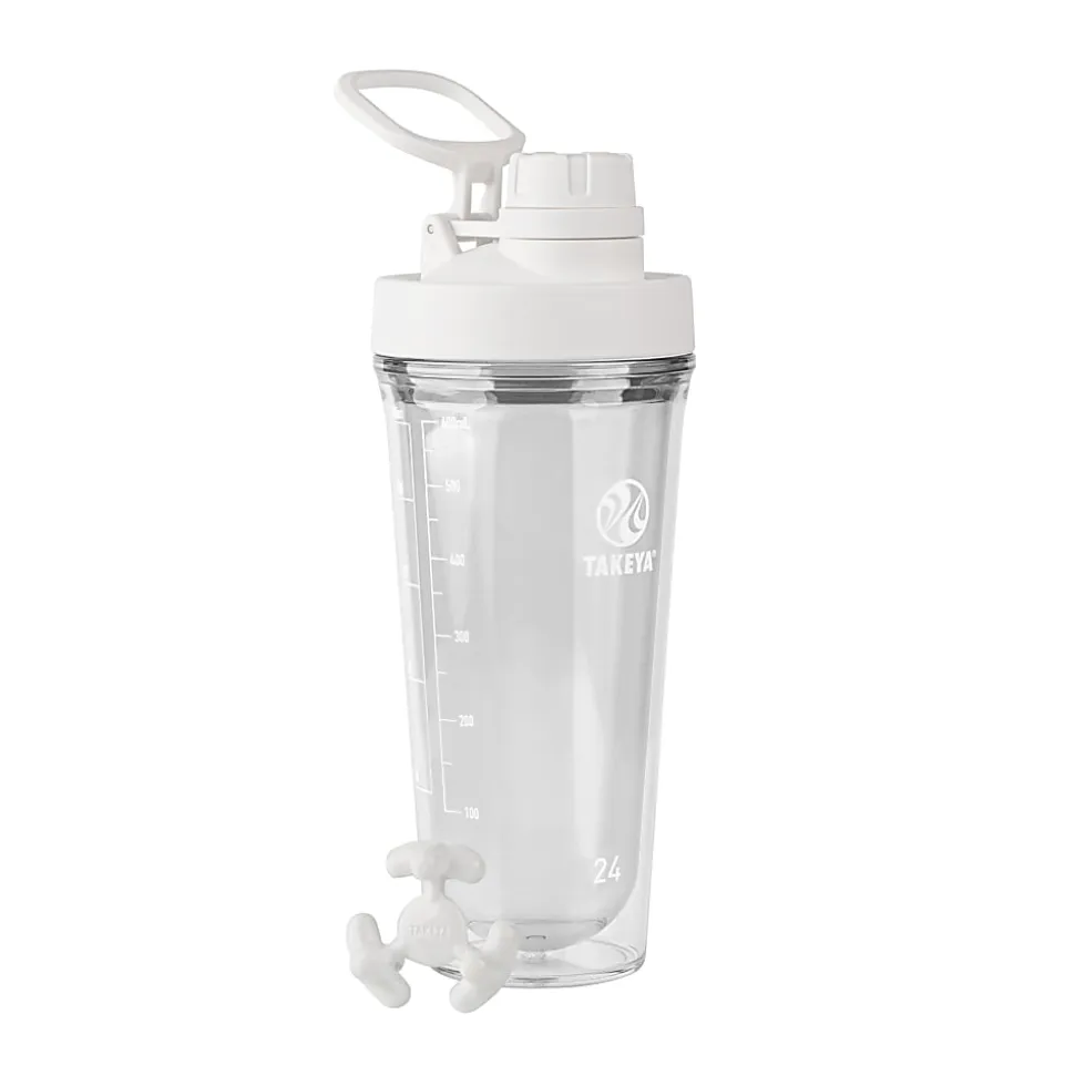 Takeya Tritan Shaker With Spout, 24 Oz, Cloud White