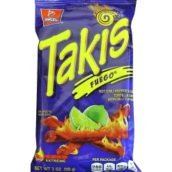 Takis Fuego Rolled Tortilla Chips - Hot Chili Pepper & Lime - 1 - 1.98 oz - 42 / Carton