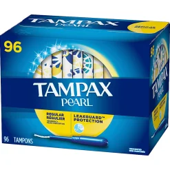 Tampax Pearl Regular Absorbency Tampons, Pack of 96