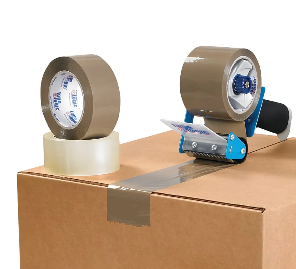 Tape Logic® #350 Industrial Acrylic Tape, 3" Core, 3" x 55 Yd., Clear, Case Of 24