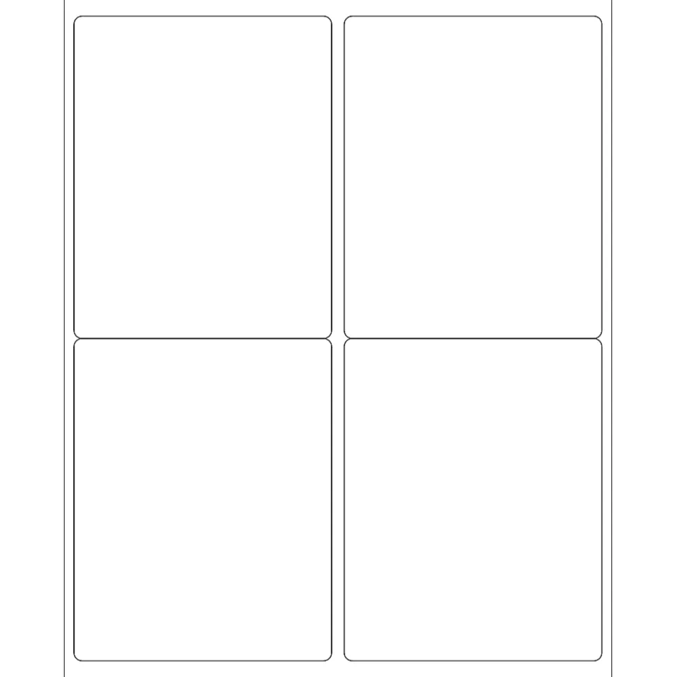Tape Logic® Inkjet/Laser Labels, LL129, Rectangle, 4" x 5", White, Case Of 400