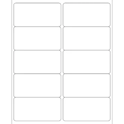 Tape Logic® Inkjet/Laser Labels, LL124, Rectangle, 4" x 2", White, Case Of 1,000