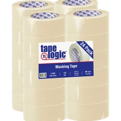 Tape Logic® 2200 Masking Tape, 3" Core, 2" x 180', Natural, Case Of 24