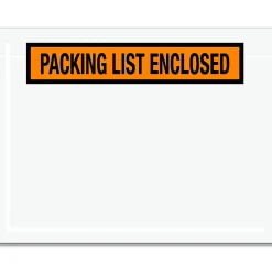 Tape Logic® "Packing List Enclosed" Envelopes, Panel Face, 6 1/2" x 5", Orange, Pack Of 1,000