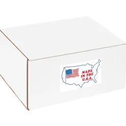 Tape Logic® Preprinted Shipping Labels, USA503, "Made In The U.S.A.," 4 1/2" x 3", Red/White/Blue, Roll Of 500