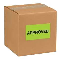 Tape Logic® Preprinted Special Handling Labels, DL1154, Approved, Rectangle, 3" x 5", Fluorescent Green, Roll Of 500