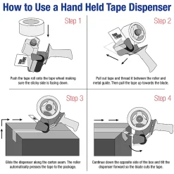 Tape Logic® Top Gun Carton Sealing Tape Dispenser, For 2" Tape, Gray