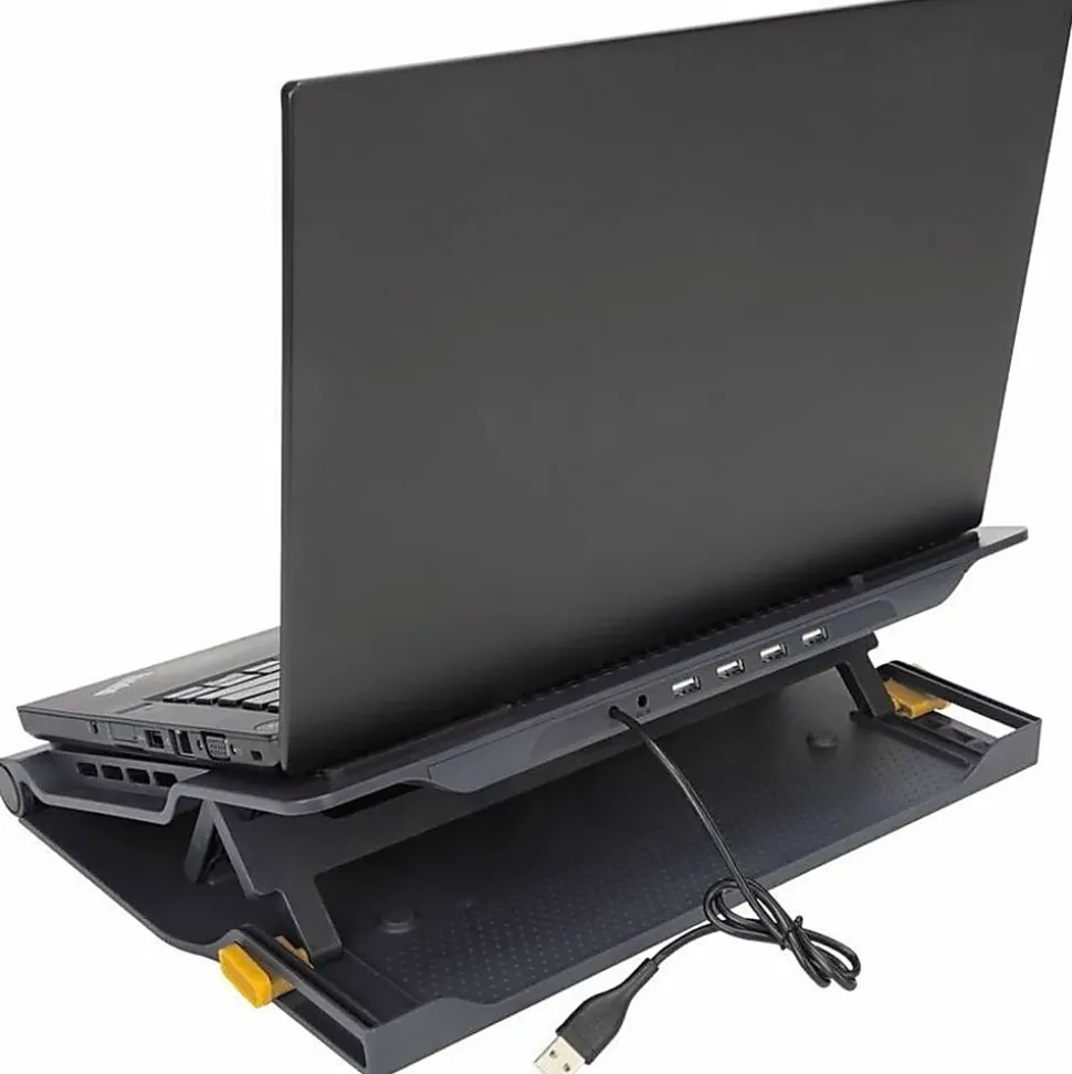 Targus® AWE81US 4-Port USB Hub & Laptop Chill Mat, gray