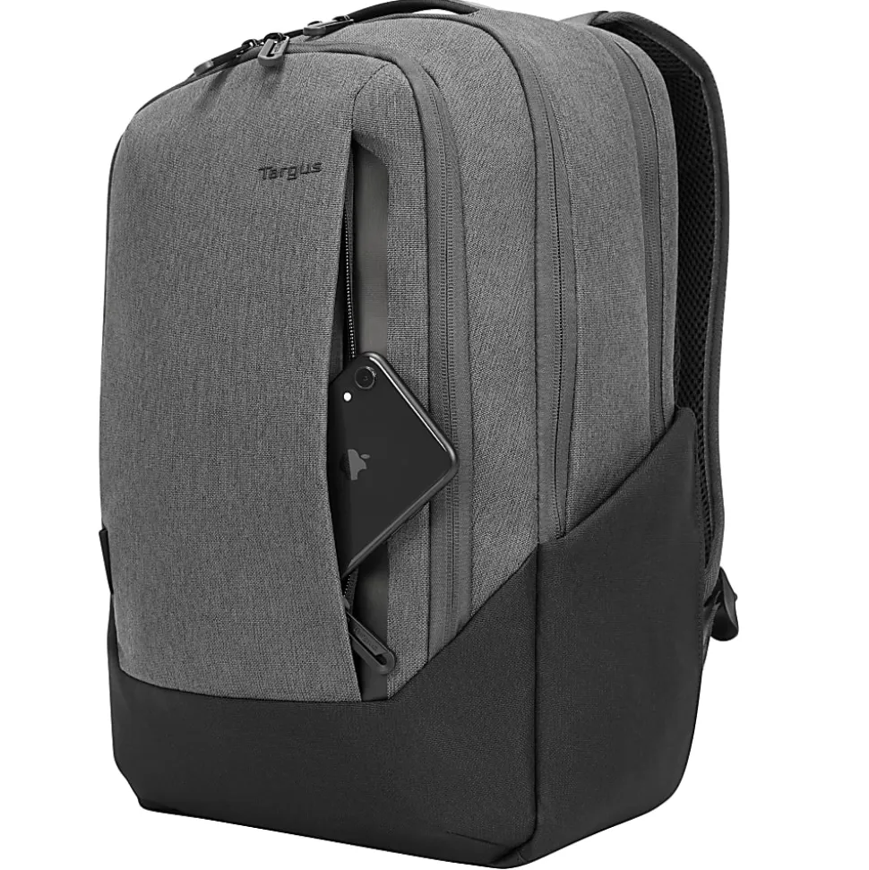 Targus® Cypress Hero EcoSmart® Backpack With 15.6" Laptop Pocket, Light Gray