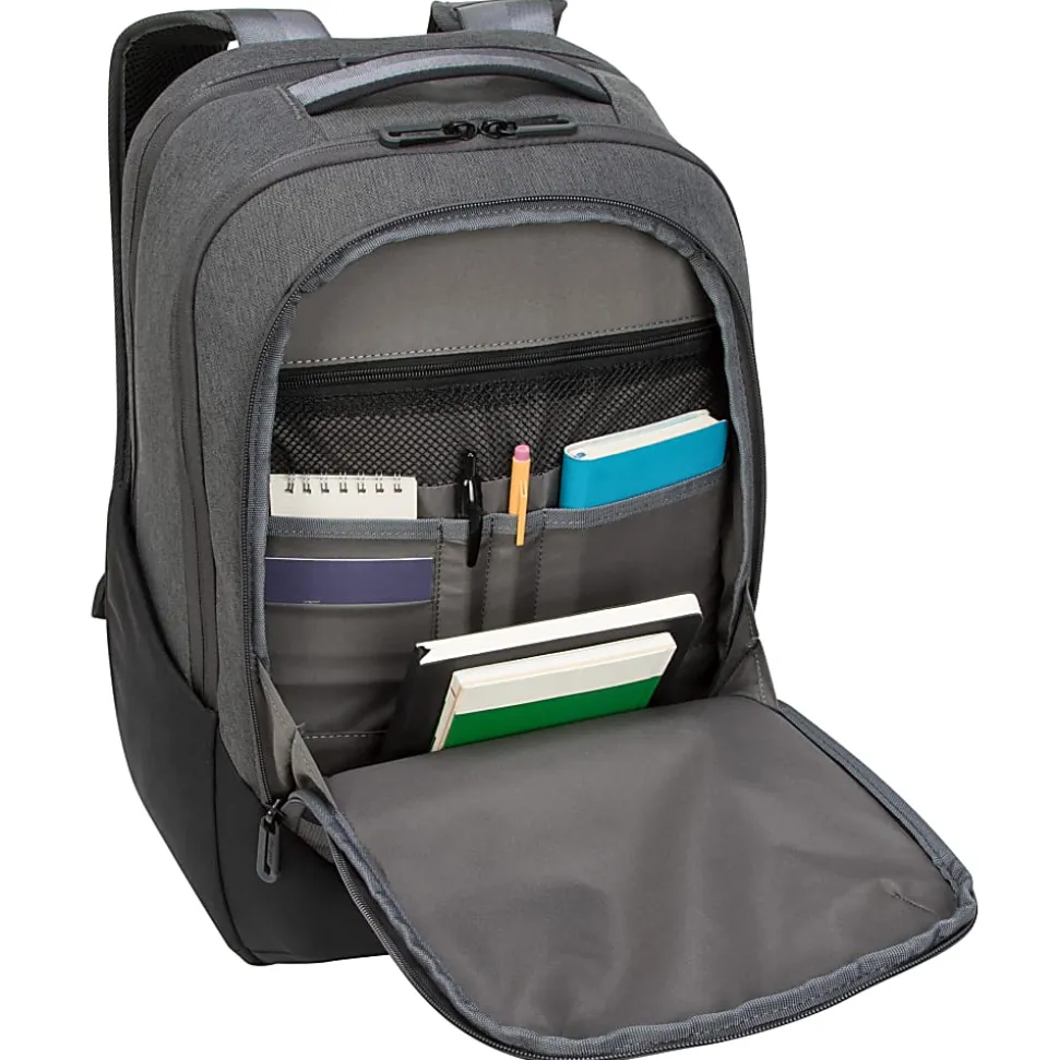 Targus® Cypress Hero EcoSmart® Backpack With 15.6" Laptop Pocket, Light Gray