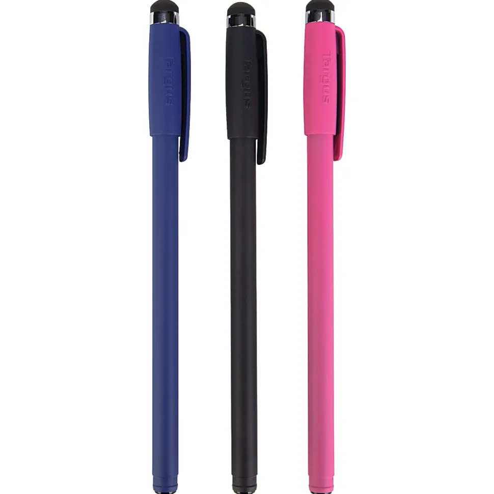 Targus® Disposable Stylus And Pen, Assorted Colors, Pack Of 3