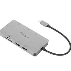 Targus® Dual HDMI™ 4K Docking Station, 5-14”H x 8-3/4”W x 1-13/16”D, Blue, DOCK423TT