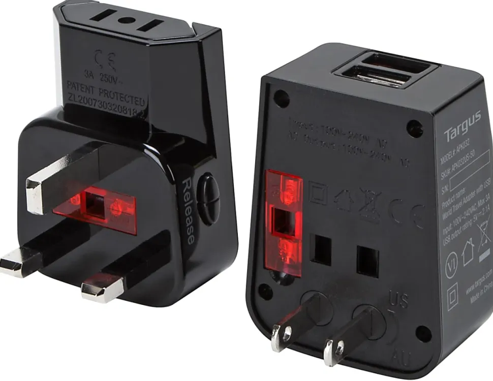 Targus® Dual USB Travel Power Adapter, APK032US